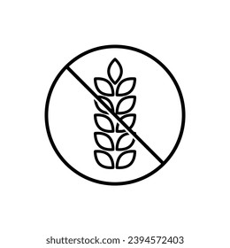 gluten free icon vector sign