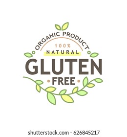 Gluten free icon, vector gluten free sign isolated over white background. Healthy food vector illustration