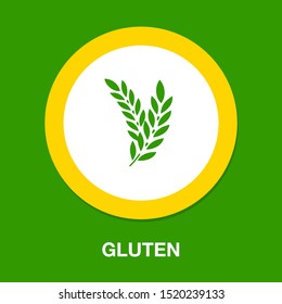 Gluten free icon. vector gluten symbol - healthy organic grain illustration
