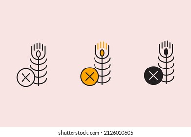 Gluten Free Icons Symbol Vector Elements For Infographic Web