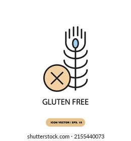 Gluten Free Icons Symbol Vector Elements Stock Vector (Royalty Free ...