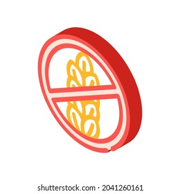 gluten free isometric icon vector. gluten free sign. isolated symbol illustration