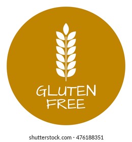 Gluten Free Label. Food intolerance symbols. Vector illustration.