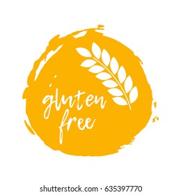 Gluten Free Label. Food intolerance symbols. Vector illustration.