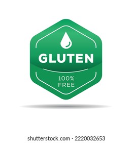 (Gluten free) label sign, vector illustration.
