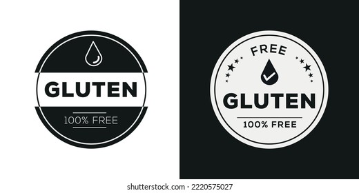 Signo de etiqueta (libre de gluten), ilustración vectorial.
