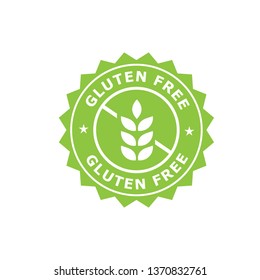 Gluten free label vector icon