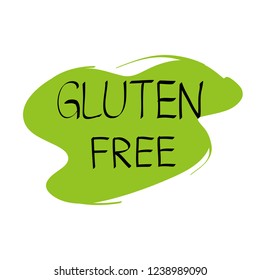 Gluten Free Labels Green color Vector