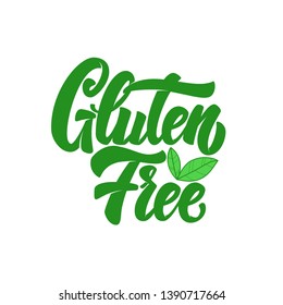 Gluten free. Lettering phrase for postcard, banner, flyer. Vector illustration