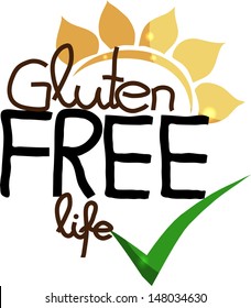 Gluten Free Life Hand Drawn Unique Stock Vector (Royalty Free) 148034630