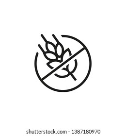 Gluten free line icon. GMO, allergy product, dieting. Natural food. Vector illustration can be used for topics like food, healthy eating, market