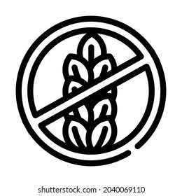 gluten free line icon vector. gluten free sign. isolated contour symbol black illustration