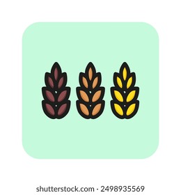 Gluten free line icon. Wheat ear, spike, grain. Food concept. Can be used for topics like organic food, farming food, health care