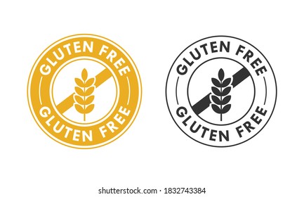 Gluten free logo emplate illustration