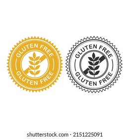 Gluten free logo emplate illustration