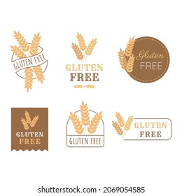 gluten free logo for food business, sticker, online shop