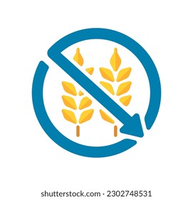 Gluten free ( Low carb )  vector icon illustration