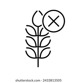 gluten free outline icon thin vector design good for website or mobile app