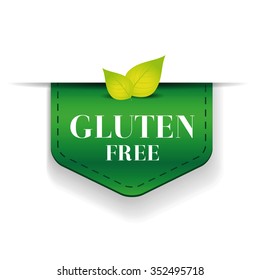 Gluten free ribbon vector label