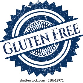 Gluten Free rubber grunge stamp