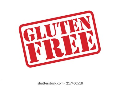 GLUTEN FREE Rubber Stamp vector over a white background.