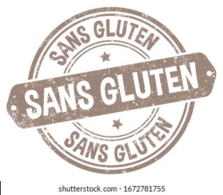 Gluten Free (Sans Gluten) Stamp in French