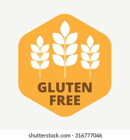 Gluten free sign icon. No gluten symbol vector.