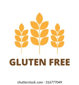 Gluten free sign icon. No gluten symbol vector.