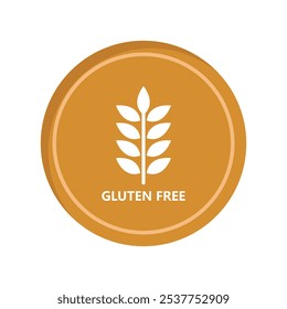Gluten free sign illustrated in vector on background