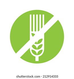 Gluten Free Sign isolated on white background