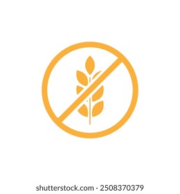 Gluten free sign. No gluten sticker or badge. Gluten free sign in different colors. Vector icon