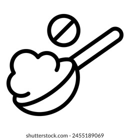 Gluten free spoon icon outline vector. Food grain. Organic wheat