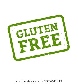 Gluten Free Stamp Sign White Background, Vector Illustration