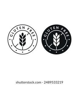 gluten free stamp. gluten free sticker on white background. gluten free concept