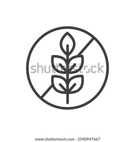 Gluten free stroke icon in black