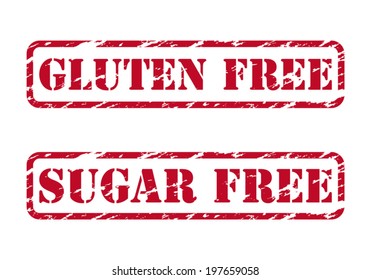 Gluten free and sugar free rubber stamps