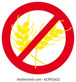 Gluten free symbol on white background. Vector illustration.