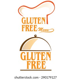 gluten free symbol set isolated on white background