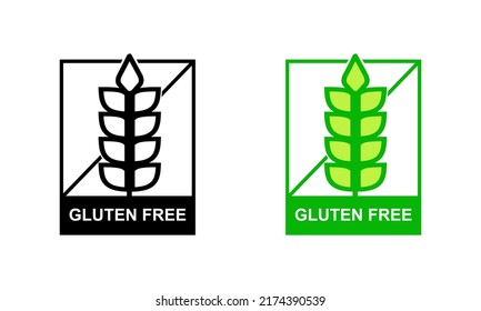 Gluten free symbol. Gluten free sign isoleted in white background. Vector illustration