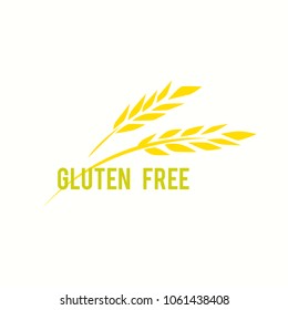 Gluten free vector icon. Vector eco, organic, bio logos or signs. Line style logotype template with wheat. Easy to use business template. 