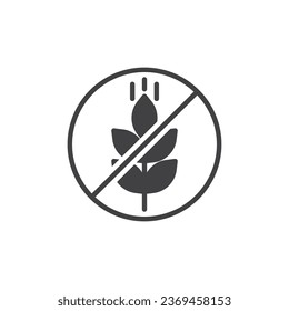 Gluten free vector icon. filled flat sign for mobile concept and web design. Gluten free glyph icon. Symbol, logo illustration. Vector graphics