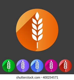 Gluten free vector icon flat web sign symbol logo label