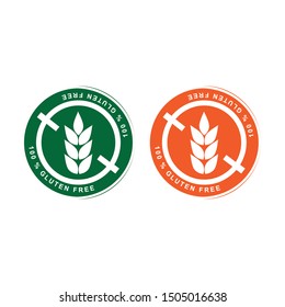 Gluten free vector icon. Isolated.