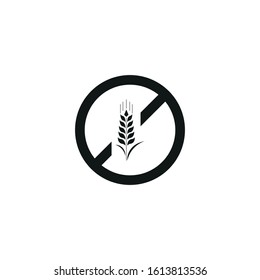 gluten free vector icon on white background