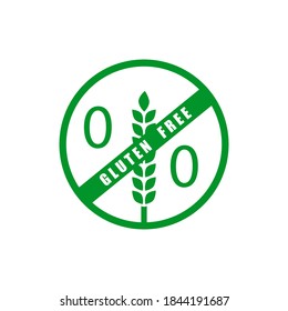 Gluten free vector icon on white background. Stock image