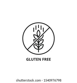 Gluten free vector icon outline style