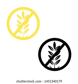 Gluten free vector icon set, collection isolated on white background.