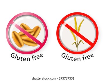Gluten free. vector icons