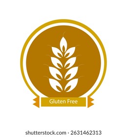 Gluten free vector label isolated whit white background