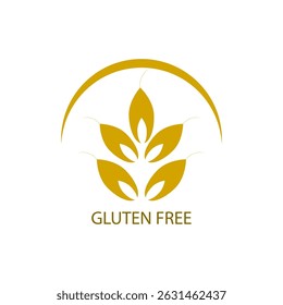 Gluten free vector label isolated whit white background